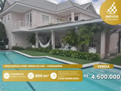 Casa de Condomínio com 5 Quartos para venda ou aluguel, 800m² no Candelária, Natal
