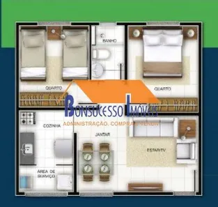 Apartamento com 2 Quartos à venda, 43m² no Madre Gertrudes, Belo Horizonte