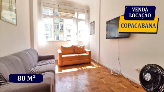 Apartamento com 2 Quartos para venda ou aluguel, 80m² no Copacabana, Rio de Janeiro