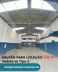 Galpão/Depósito/Armazém para alugar, 635m² no Santo Antônio, Manaus