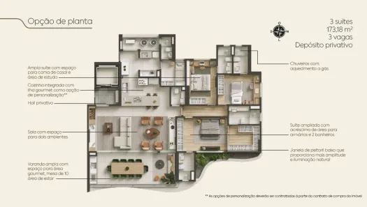 Apartamento com 3 Quartos à venda, 173m² no Horto Florestal, Salvador