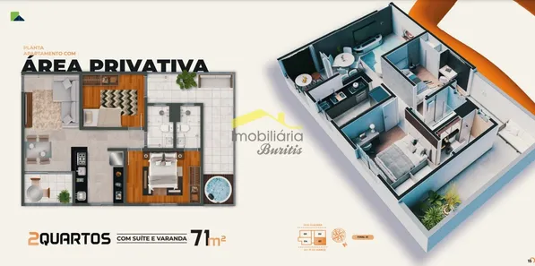 Apartamento com 2 Quartos à venda, 57m² no Dom Cabral, Belo Horizonte