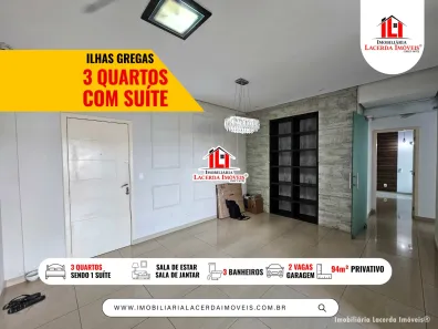 Apartamento com 3 Quartos para alugar, 94m² no Ponta Negra, Manaus