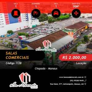 Sala Comercial para alugar, 30m² no Chapada, Manaus
