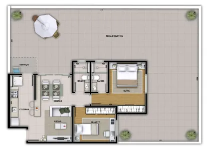 Apartamento com 3 Quartos para alugar, 77m² no Serra, Belo Horizonte