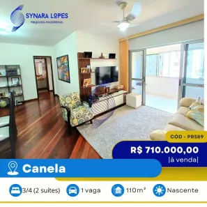 Apartamento com 3 Quartos à venda, 110m² no Canela, Salvador