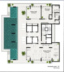 Flat com 1 Quarto à venda, 28m² no Graciosa - Orla 14, Palmas