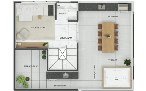 Cobertura com 2 Quartos à venda, 124m² no São Lucas, Belo Horizonte