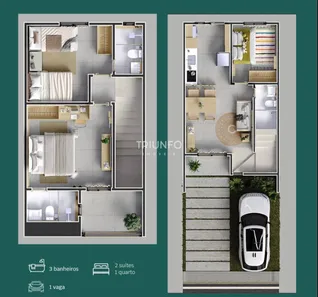 Casa de Condomínio com 3 Quartos à venda, 88m² no , Barreirinhas