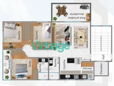 Apartamento com 3 Quartos à venda, 94m² no Diamante (Barreiro), Belo Horizonte