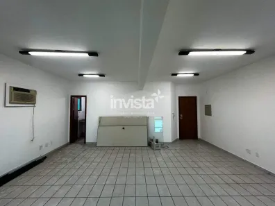 Sala Comercial com 1 Quarto para alugar, 47m² no Macuco, Santos