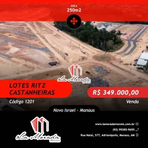 Lote/Terreno à venda, 250m² no Novo Israel, Manaus