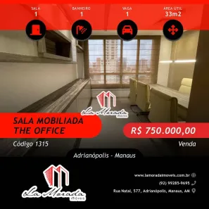 Sala Comercial à venda, 33m² no Adrianópolis, Manaus