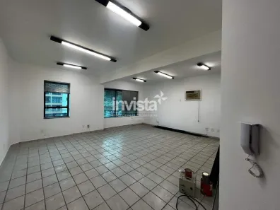 Sala Comercial com 1 Quarto para alugar, 47m² no Macuco, Santos