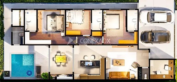 Casa de Condomínio com 3 Quartos para venda ou aluguel, 180m² no Parque Brasil 500, Paulínia