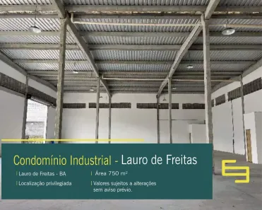 Galpão/Depósito/Armazém para alugar, 750m² no Caji, Lauro de Freitas