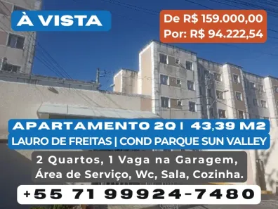 Apartamento com 2 Quartos à venda, 43m² no Caji, Lauro de Freitas