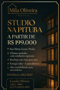 Apartamento com 1 Quarto à venda, 16m² no Pituba, Salvador