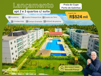 Apartamento com 2 Quartos à venda, 58m² no Porto de Galinhas, Ipojuca