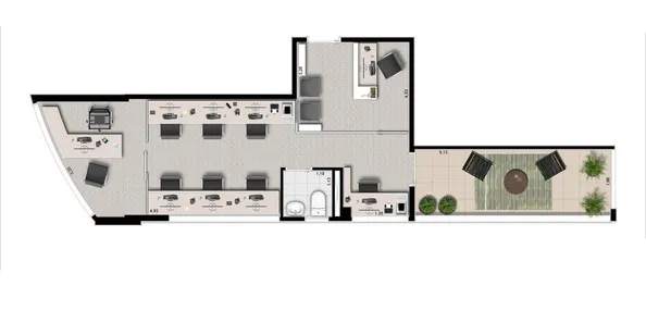 Sala Comercial à venda, 31m² no Ponta da Praia, Santos