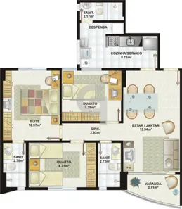 Apartamento com 3 Quartos à venda, 76m² no Acupe de Brotas, Salvador
