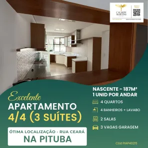 Apartamento com 4 Quartos à venda, 188m² no Pituba, Salvador