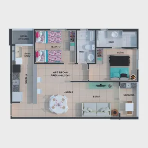 Apartamento com 2 Quartos à venda, 61m² no Candeias, Jaboatão dos Guararapes