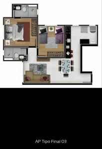 Apartamento com 2 Quartos à venda, 55m² no Alto Caiçaras, Belo Horizonte