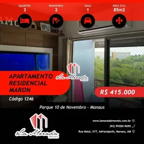 Apartamento com 3 Quartos à venda, 92m² no Parque 10 de Novembro, Manaus