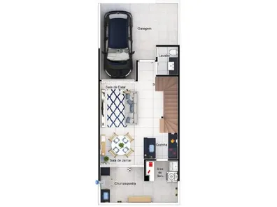 Sobrado com 3 Quartos à venda, 91m² no Jardim Las Palmas, Guarujá