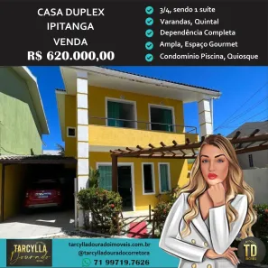 Casa de Condomínio com 3 Quartos à venda, 176m² no Ipitanga, Lauro de Freitas