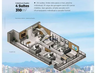 Cobertura com 4 Quartos à venda, 314m² no Guaratuba, Guaratuba
