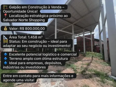Galpão/Depósito/Armazém à venda, 1480m² no São Cristóvão, Salvador