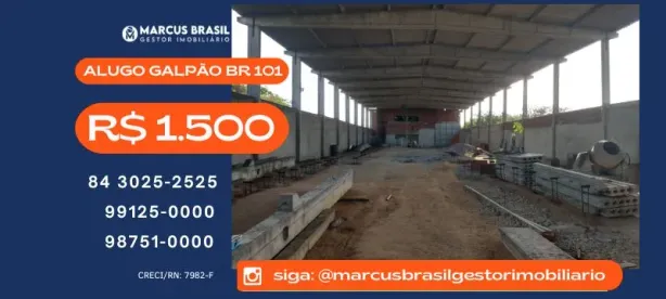 Galpão/Depósito/Armazém para alugar, 580m² no , São José de Mipibu