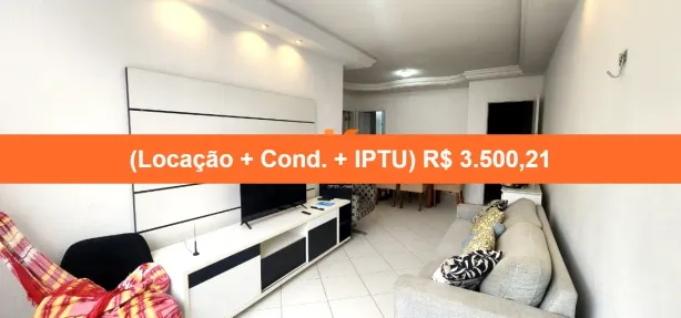 Apartamento com 2 Quartos para alugar, 131m² no Chame-Chame, Salvador