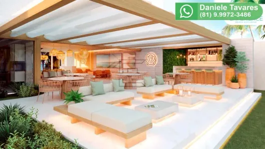 Flat com 1 Quarto à venda, 32m² no Ponta de Serrambi, Ipojuca