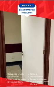 Sala Comercial para venda ou aluguel, 76m² no Centro, Manaus