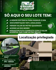 Lote/Terreno à venda, 300m² no , Iranduba