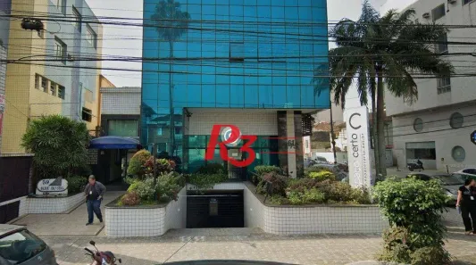 Sala Comercial para alugar, 115m² no Gonzaga, Santos