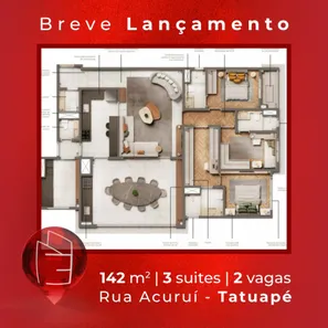 LIVING CYRELA - ACURUÍ (ANÁLIA FRANCO) no Vila Formosa, São Paulo