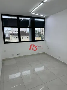 Sala Comercial para alugar, 134m² no Gonzaga, Santos