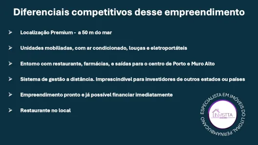 Flat com 1 Quarto à venda, 34m² no Porto de Galinhas, Ipojuca
