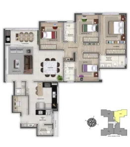 Apartamento com 4 Quartos à venda, 144m² no Cruzeiro, Belo Horizonte