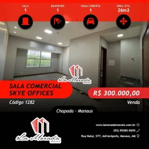 Sala Comercial à venda, 26m² no Chapada, Manaus