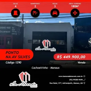 Ponto Comercial à venda, 180m² no Cachoeirinha, Manaus