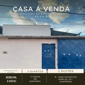 Casa com 3 Quartos à venda, 211340m² no Compensa, Manaus