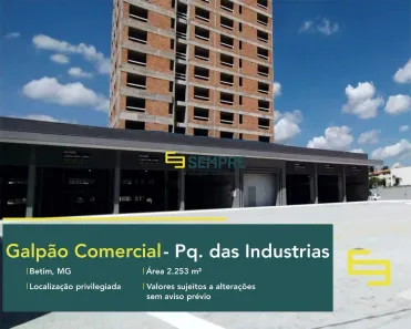 Galpão/Depósito/Armazém para alugar, 2253m² no Betim Industrial, Betim