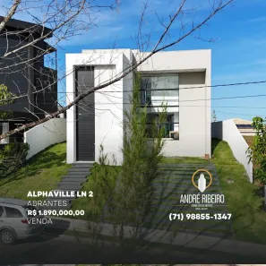 Casa de Condomínio com 4 Quartos para venda ou aluguel, 217m² no Alphaville (Abrantes), Camaçari