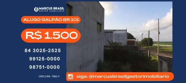 Galpão/Depósito/Armazém para alugar, 580m² no , São José de Mipibu