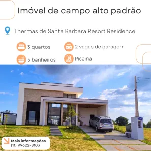 Casa de Condomínio com 3 Quartos para venda ou aluguel, 196m² no Thermas de Santa Bárbara, Águas de Santa Bárbara